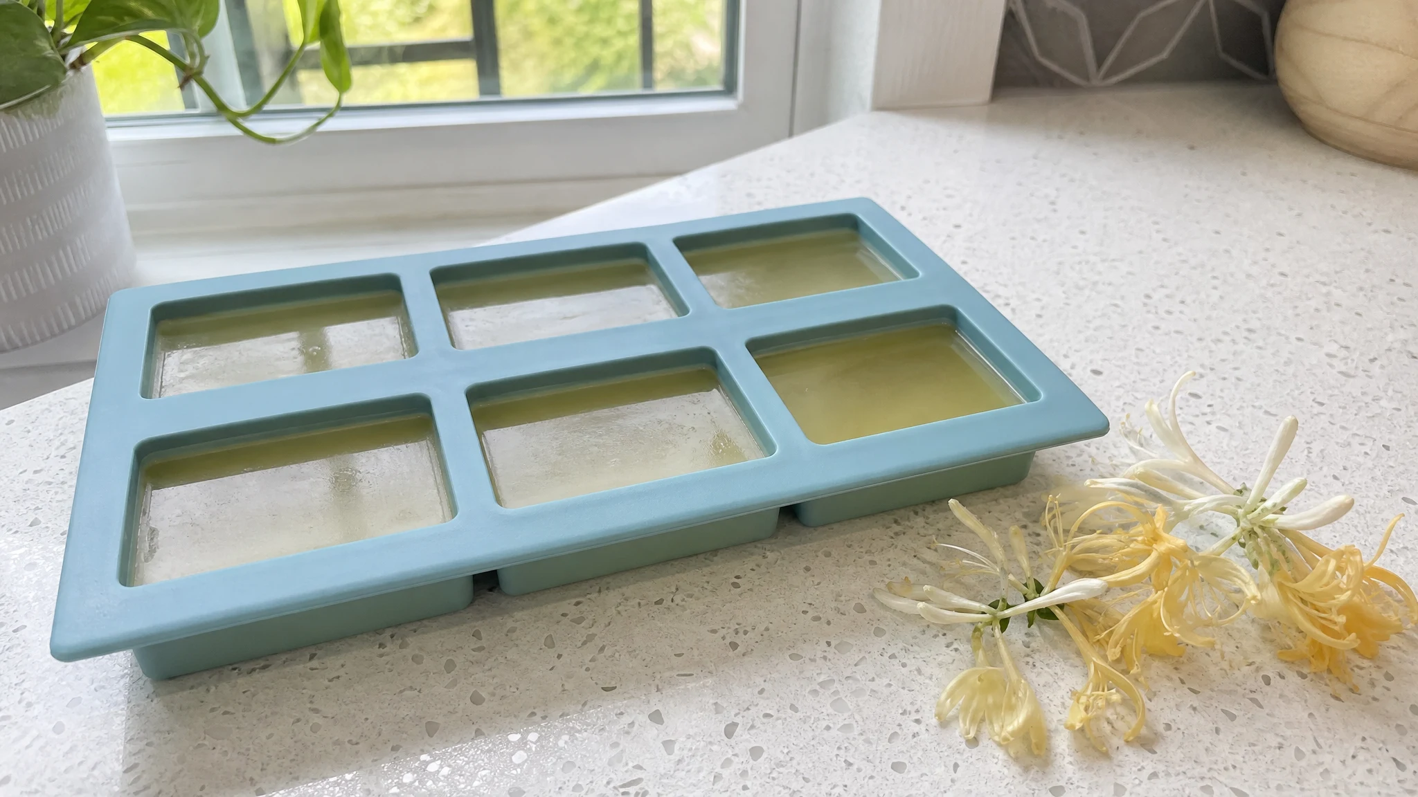 Honeysuckle Melt and Pour Soap: Rates and First Batch